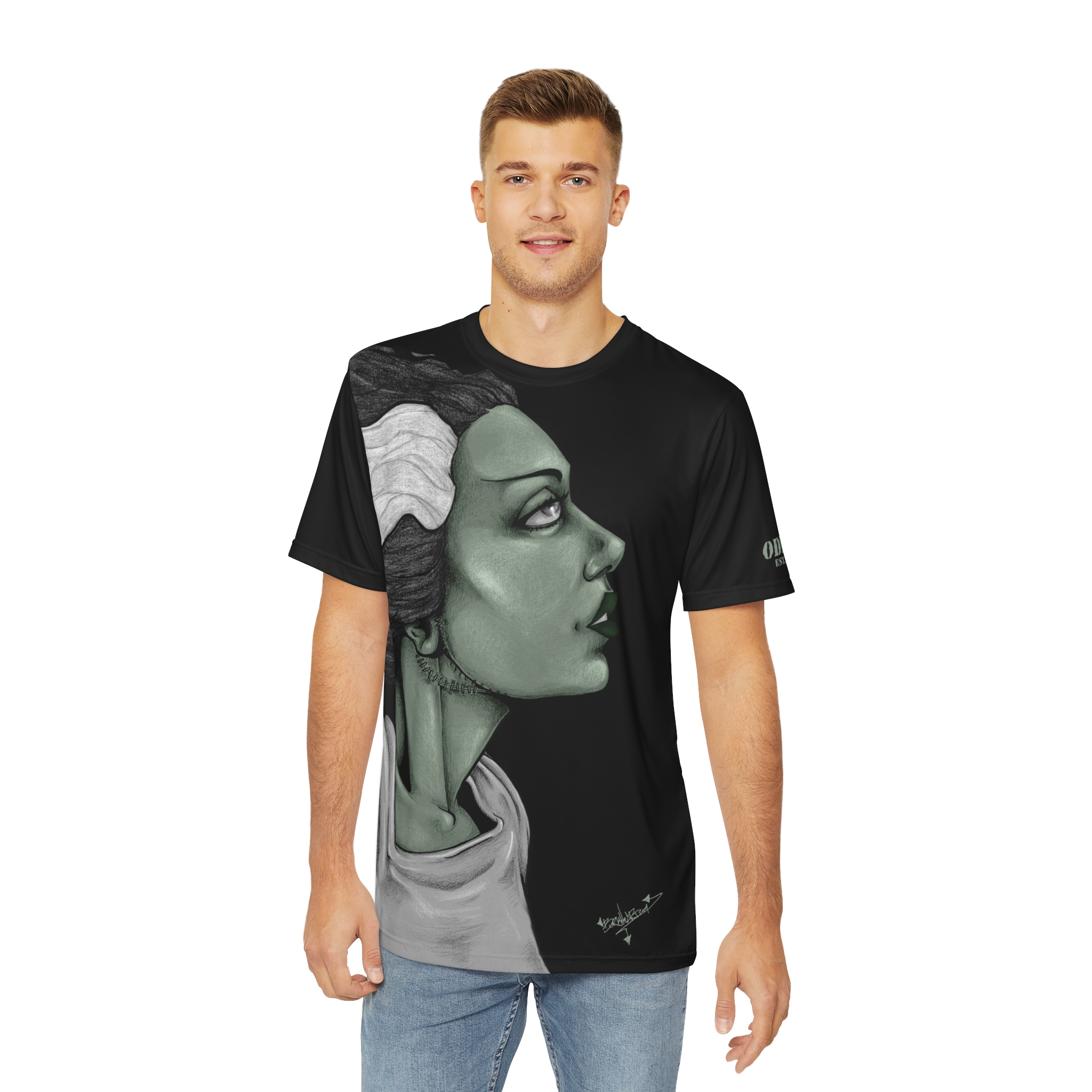 Bride of Frankenstein. - Black Tee - Image 2